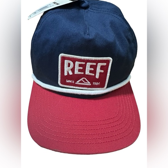 Reef Other - Reef Hat Cap Snap Back Blue Red Adjustable Patch